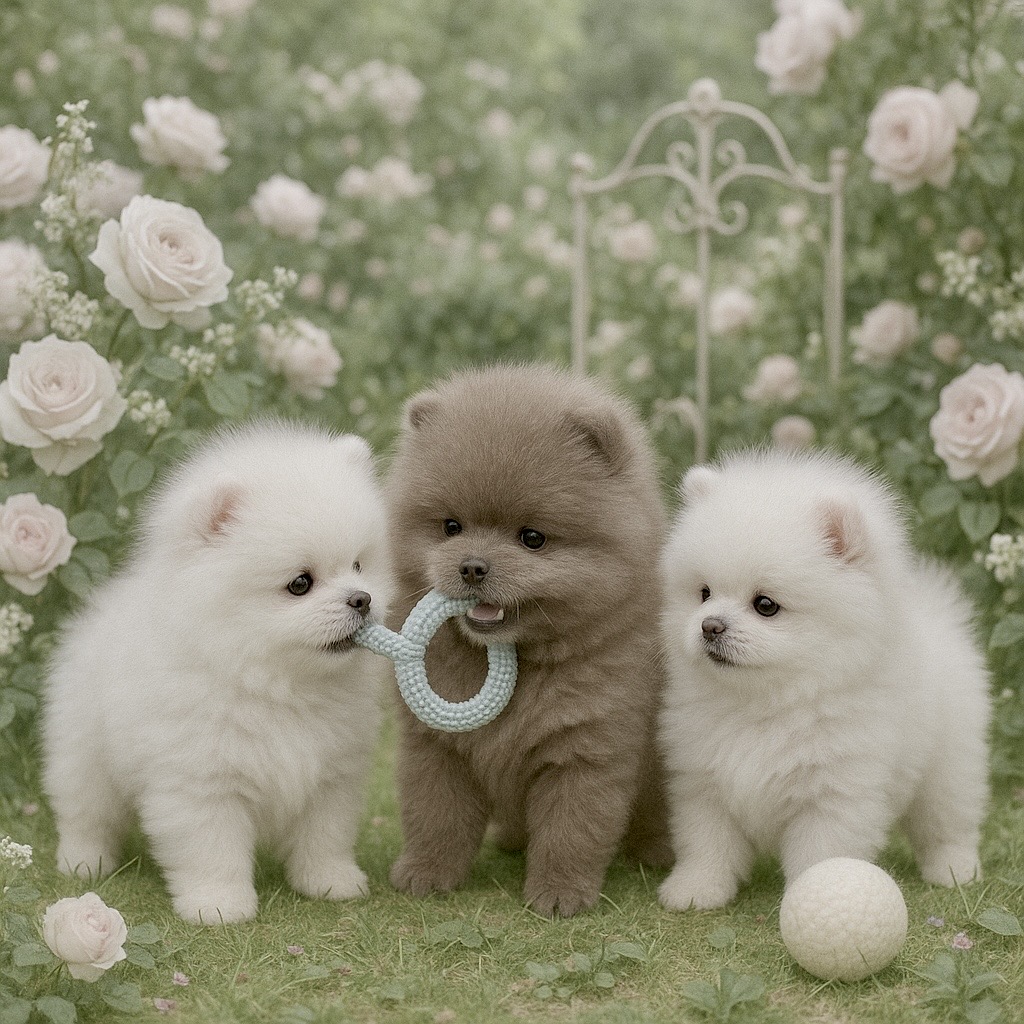 Nos bébés Spitz Poméranien…