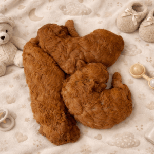 Chiots caniches Toy fauve rouge