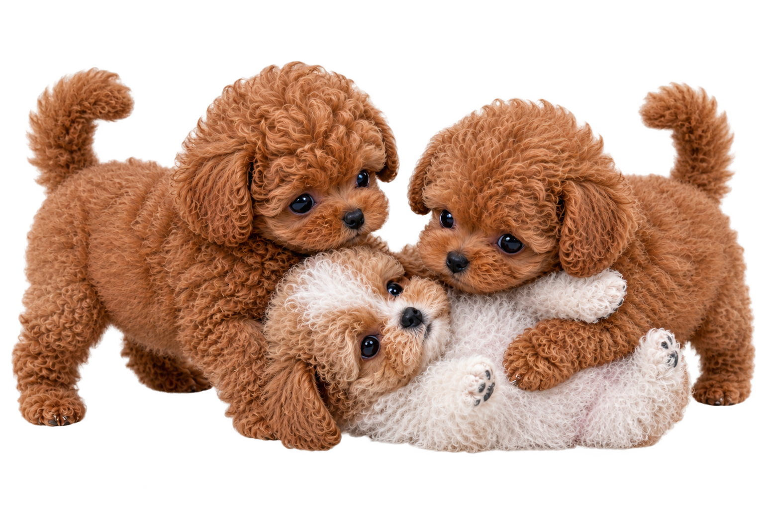Caniche toy fauve rouge